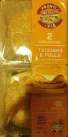 İçindeki şeker miktarı Cheeseburger tacchino e pollo