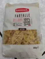 Suhkru kogus sees Farfalle
