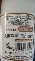 入っている砂糖の量 Dei Roll On biologico Olio di Argan