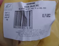 Jumlah gula yang masuk Banane biologiche