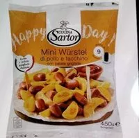 Amount of sugar in Mini wurstel Di pollo e tacchino con patate