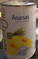 Sokerin määrä sisällä Ananas a fette al naturale