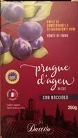 Sokerin määrä sisällä Prugne d'agen
