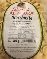 Sucre et nutriments contenus dans Bonta di altamura