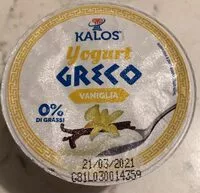 Suhkru kogus sees Yogurt Greco Vaniglia