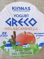 Jumlah gula yang masuk yogurt greco, mela e cannella