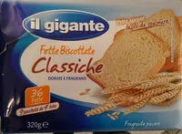 入っている砂糖の量 fette biscottate classiche