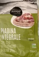Cantidad de azúcar en piadina integrale con olio extravergine d'oliva 3%