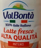 Sokerin määrä sisällä Latte Fresco Alta Qualità Intero