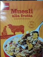 Suhkru kogus sees Muesli alla frutta