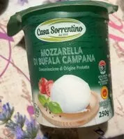 Amount of sugar in Mozzarella di bufala campana