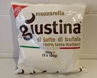 Jumlah gula yang masuk Mozzarella di latte di bufala