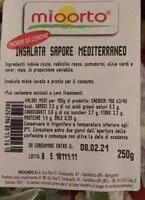 Sokerin määrä sisällä Insalata sapore mediterraneo