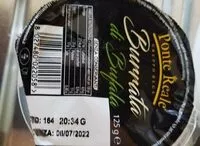 Jumlah gula yang masuk Burrata di Bufala