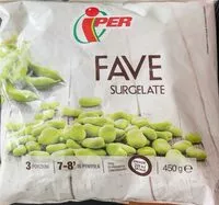 Cantidad de azúcar en Fave surgelate