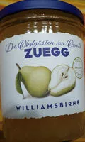 चीनी की मात्रा Williamsbirnen-Fruchtaufstrich