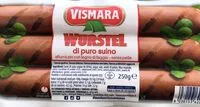 चीनी की मात्रा Wurstel di puro suino