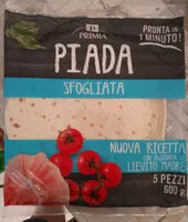 Sokerin määrä sisällä Piadina