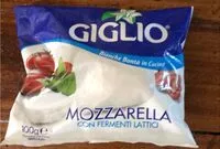 Sokerin määrä sisällä Mozzarella