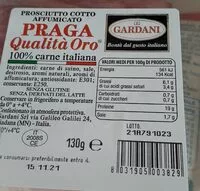 İçindeki şeker miktarı Prosciutto Praga
