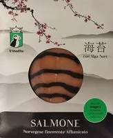 Sokerin määrä sisällä Salmone norvegese finemente affumicato con alga nori