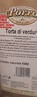 入っている砂糖の量 Torta di verdura