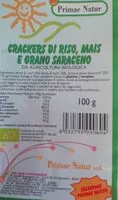 Amount of sugar in Crackers di riso, mais e grano saraceno