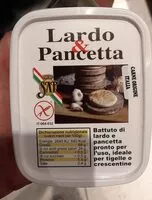 Amount of sugar in lardo e pancetta