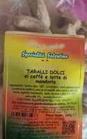 Suhkru kogus sees Taralli Dolci al caffè e latte di mandorla