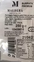 Количество сахара в Butrata premium