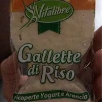 入っている砂糖の量 Gallette di riso ricoperte da yogurt e arancia