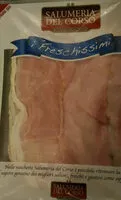 Amount of sugar in Prosciutto cotto alle erbe