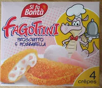 Suhkru kogus sees Fagottini prosciutto e mozzarella