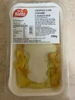 Suhkru kogus sees Crespelle con chiodini e asiago dop
