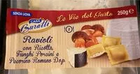 入っている砂糖の量 Ravioli con ricotta, funghi porcini e pecorino romano dop