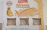 Jumlah gula yang masuk Ananas a pezzi disidratato