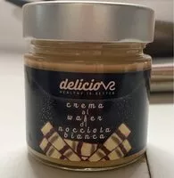 Suhkru kogus sees Crema al wafer di nocciola bianca