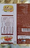 Amount of sugar in Cappelletti al prosciutto crudo