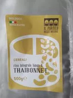 入っている砂糖の量 Riso integrale lungo N Thaibonnet