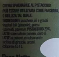 Amount of sugar in Crema al pistacchio frolsi