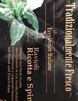 Количество сахара в Ravioli Ricotta et épinards