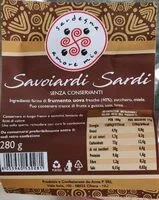 入っている砂糖の量 Savoiardi sardi