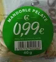 Zuckermenge drin Mandorle Pelate