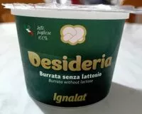 Quantité de sucre dans Desideria - Burrata senza lattosio