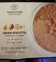 Amount of sugar in Gran risotto con fonduta di formaggi e pere