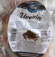 Cantidad de azúcar en Uvettini