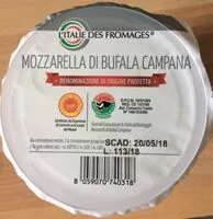 Sokerin määrä sisällä Mozzarella Di bufala campana