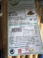Sokerin määrä sisällä Gressins aux Olives