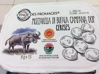 Sokerin määrä sisällä Mozzarella di Bufala Campana Dop