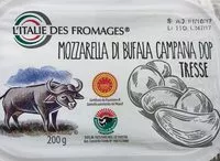 Sokerin määrä sisällä Mozzarella di buffala campana dop Tresse